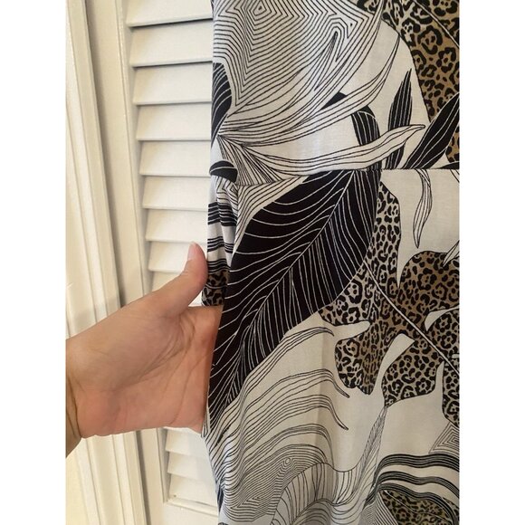 Chicos Maxi Tank Dress Size 8/10 Animal Print Sleeveless w/pockets Stretchy - Picture 4 of 7